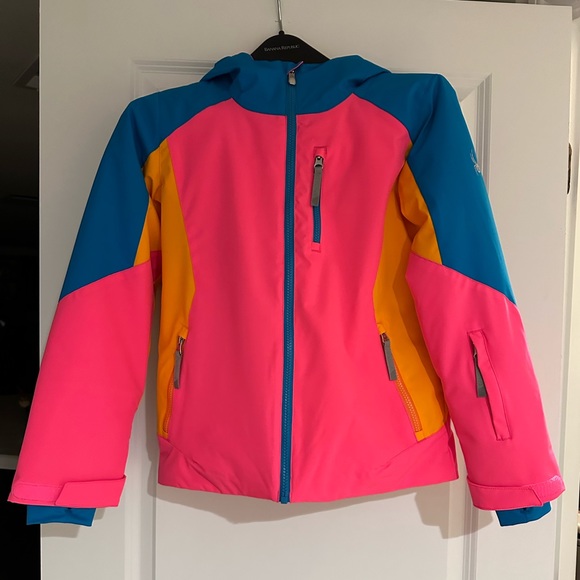 NWT - Spyder Girls Pioneer Jacket - Size 14 - Color:  Bryte Bubblegum - Picture 2 of 4